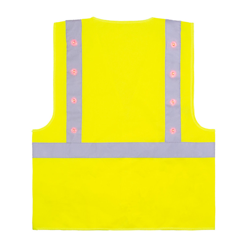 High Visibility Safety Vests with 16 Flashing LEDs
